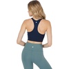 image:image90 Degree By Reflex Long Line Sports Bra Racerback Workout Medium Impact Yoga TopDark Navy