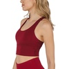 image:image90 Degree By Reflex Long Line Sports Bra Racerback Workout Medium Impact Yoga TopRhubarb