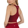 image:image90 Degree By Reflex Long Line Sports Bra Racerback Workout Medium Impact Yoga TopRhubarb
