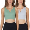 image:image90 Degree By Reflex Womens 2 Pack Seamless Raya VNeck Tank Top