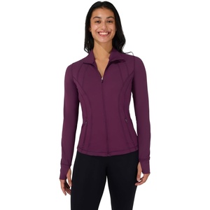 image:image90 Degree By Reflex Full Zip Running Track Jacket Lightweight Athletic Slim Fit Jacket with ThumbholesItalian Plum