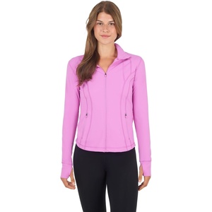 image:image90 Degree By Reflex Full Zip Running Track Jacket Lightweight Athletic Slim Fit Jacket with ThumbholesPink Bloom