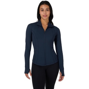 image:image90 Degree By Reflex Full Zip Running Track Jacket Lightweight Athletic Slim Fit Jacket with ThumbholesTrue Navy