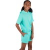 image:image90 Degree By Reflex Girls 2 Piece Set Softlite Short Sleeve Hoodie  Softlite Road Trip ShortAruba Blue