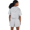 image:image90 Degree By Reflex Girls 2 Piece Set Softlite Short Sleeve Hoodie  Softlite Road Trip ShortHeather Light Grey