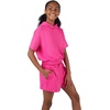 image:image90 Degree By Reflex Girls 2 Piece Set Softlite Short Sleeve Hoodie  Softlite Road Trip ShortRaspberry Sorbet