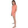 image:imageYogalicious Girls Set 2 Piece Short Sleeve Top amp Drawstring Short Athletic OutfitFusion Coral