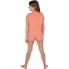 image:imageYogalicious Girls Set 2 Piece Short Sleeve Top amp Drawstring Short Athletic OutfitFusion Coral
