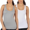image:image90 Degree By Reflex  Power Flex Racerback Tank TopWeathervaneWhite