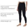image:imageYogalicious High Waist Squat Proof Soft Printed Leggings for WomenBlack Vback