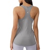 image:imageYogalicious Womens Lightweight Tank Top Soft Racerback Workout Yoga Sleeveless Quick Dry TopDark NavyHeather Grey