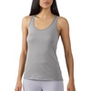 image:imageYogalicious Womens Lightweight Tank Top Soft Racerback Workout Yoga Sleeveless Quick Dry TopDark NavyHeather Grey
