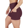 image:imageYogalicious Womens High Waisted Biker Shorts Workout Running Spandex Yoga Shorts 35 5 7 9Windsor Wine 35