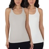 image:imageYogalicious Womens Lightweight Tank Top Soft Racerback Workout Yoga Sleeveless Quick Dry TopNacreous CloudGardenia