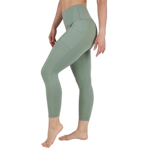 image:imageYogalicious High Waist Ultra Soft 78 Ankle Length Leggings with Pockets for WomenLily Pad Lux