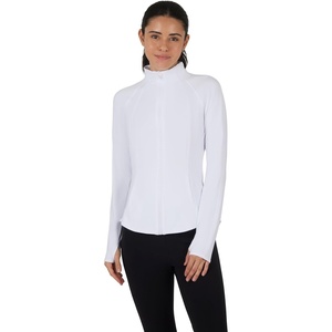 image:imageYogalicious Womens Ultra Soft Lightweight Full Zip Yoga Jacket with PocketsWhite Lux