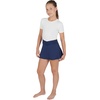 image:image90 Degree By Reflex Girls Skort Summer Crossover Flowy High Waist Tennis Athletic Skirt with Inner ShortNaval BlueBlack