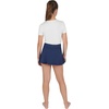 image:image90 Degree By Reflex Girls Skort Summer Crossover Flowy High Waist Tennis Athletic Skirt with Inner ShortNaval BlueBlack