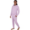 image:imageYogalicious Girls 2 Piece Set Hoodie Brushed Side Cinched Top amp Drawstring Jogger with Pockets OutfitHeather Fair Orchid