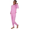 image:imageYogalicious Girls 2 Piece Set Hoodie Brushed Side Cinched Top amp Drawstring Jogger with Pockets OutfitHeather Fuchsia Pink
