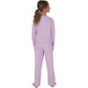 image:imageYogalicious Girls 2 Piece Terry Brushed Cinched Hem Pullover and Terry Brushed Straight Leg Pant SetFair Orchid