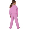 image:imageYogalicious Girls 2 Piece Terry Brushed Cinched Hem Pullover and Terry Brushed Straight Leg Pant SetFuchsiapink