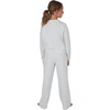 image:imageYogalicious Girls 2 Piece Terry Brushed Cinched Hem Pullover and Terry Brushed Straight Leg Pant SetHeather Grey