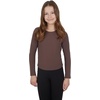 image:imageYogalicious Girls 3 Pack Short Sleeve Crew Neck TShirt and Long Sleeve Crew Neck TopPorcelain PetalWhite DoveClassic Brown