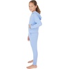 image:imageYogalicious Girls Sweatsuit 2 Piece Brushed Pullover Hoodie and Jogger Outfit SetBlue Heron