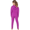 image:imageYogalicious Girls Sweatsuit 2 Piece Brushed Pullover Hoodie and Jogger Outfit SetPurple Wine