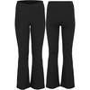 image:imageYogalicious Girls Flare Legging Ribbed Everyday High Waist Bootcut Dance Casual Pant 2 PackBlackBlack