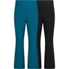 image:imageYogalicious Little Girls 2 Pack Ribbed Everyday Flared Leg PantMermaidBlack