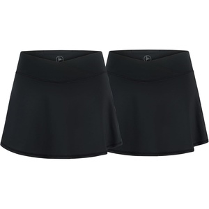 image:image90 Degree By Reflex Girls Skort Summer Crossover Flowy High Waist Tennis Athletic Skirt with Inner ShortBlackBlack