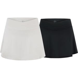 image:image90 Degree By Reflex Girls Skort Summer Crossover Flowy High Waist Tennis Athletic Skirt with Inner ShortShadow RockBlack