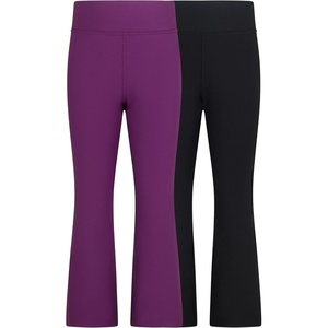 image:imageYogalicious Little Girls 2 Pack Ribbed Everyday Flared Leg PantMajestic PurpleBlack