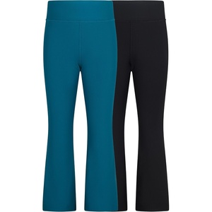 image:imageYogalicious Little Girls 2 Pack Ribbed Everyday Flared Leg PantMermaidBlack