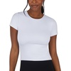 image:image90 Degree By Reflex 2 Pack Contour Short Sleeve Shirt Crew Neck TeeGrisailleWhite Cropped
