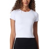image:image90 Degree By Reflex 2 Pack Contour Short Sleeve Shirt Crew Neck TeeGrisailleWhite Cropped