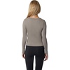 image:image90 Degree By Reflex Womens 3 Pack Ribbed Seamless Crew Neck Scoop Neck and Sqaure Neck Long Sleeve TopChocolate TorteSatelliteCrystal Gray