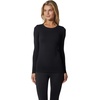 image:image90 Degree By Reflex Womens 3 Pack Ribbed Seamless Crew Neck Scoop Neck and Sqaure Neck Long Sleeve TopSatelliteWhiteBlack