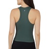 image:image90 Degree By Reflex Womens Seamless Tank Ribbed Fitted Racerback WaistLength Top 3 PackDark ForestHtrgreyCrystal Gray