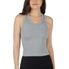 image:image90 Degree By Reflex Womens Seamless Tank Ribbed Fitted Racerback WaistLength Top 3 PackDark ForestWhiteHtrgrey