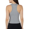 image:image90 Degree By Reflex Womens Seamless Tank Ribbed Fitted Racerback WaistLength Top 3 PackDark ForestWhiteHtrgrey