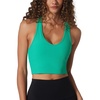 image:image90 Degree by Reflex Ribbed Racerback Built in Bra Top for WomenSimply Green