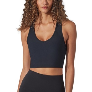 image:image90 Degree by Reflex Ribbed Racerback Built in Bra Top for WomenBlack