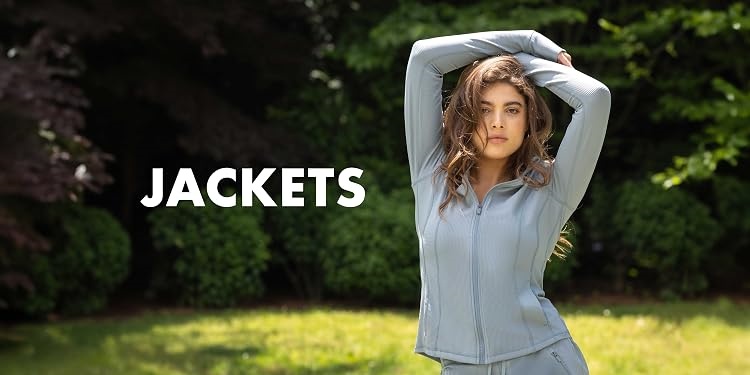 90° DEGREE BY REFLEX｜Full Zip Running Track Jacket,Stylish Athleisure for Yoga & Gym Life